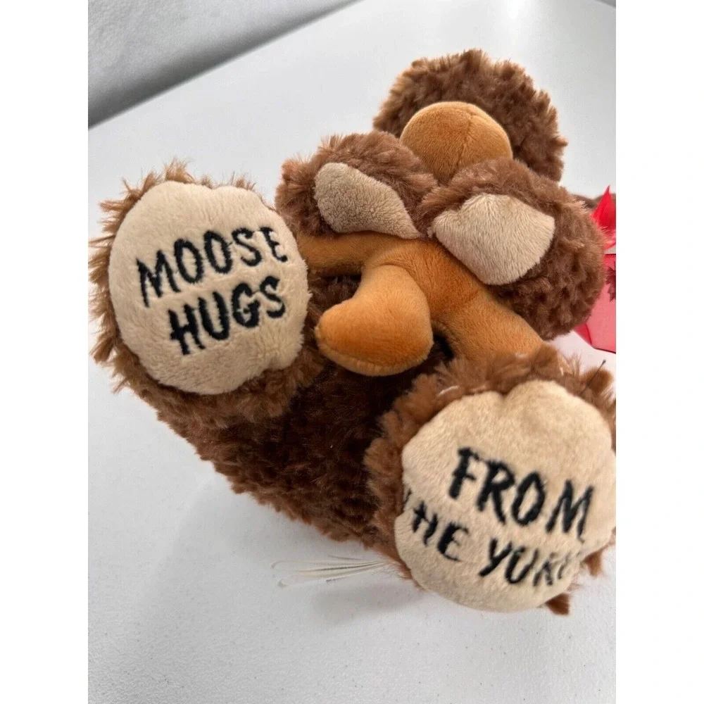 Plush Moose Hugging Baby Moose‎ Stuffed Animal By Creature Comforts Brown Maple